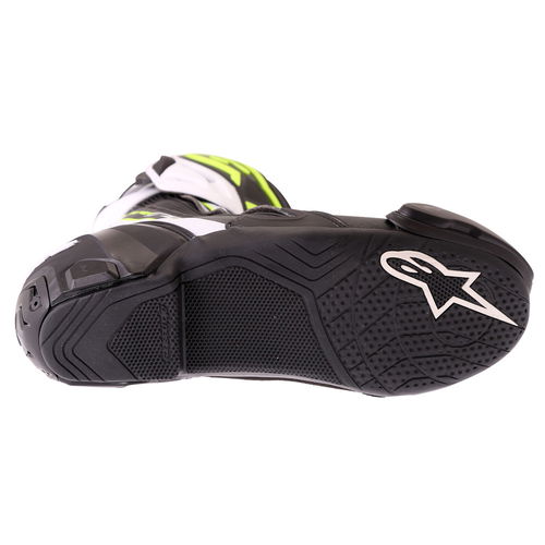 Alpinestars Supertech R Boots Black Yellow Fluo White Mens - 6.5 - EU 40