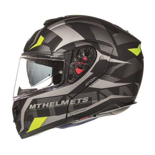 MT Atom Divergence Helmet Matt Grey Fluo S (55-56 cm)