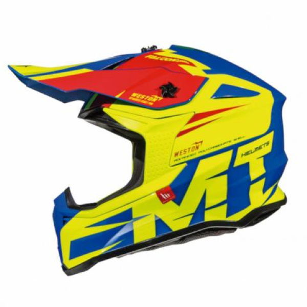 MT Falcon Weston Helmet Blue Fluo Yellow Red XL (61-62 cm)