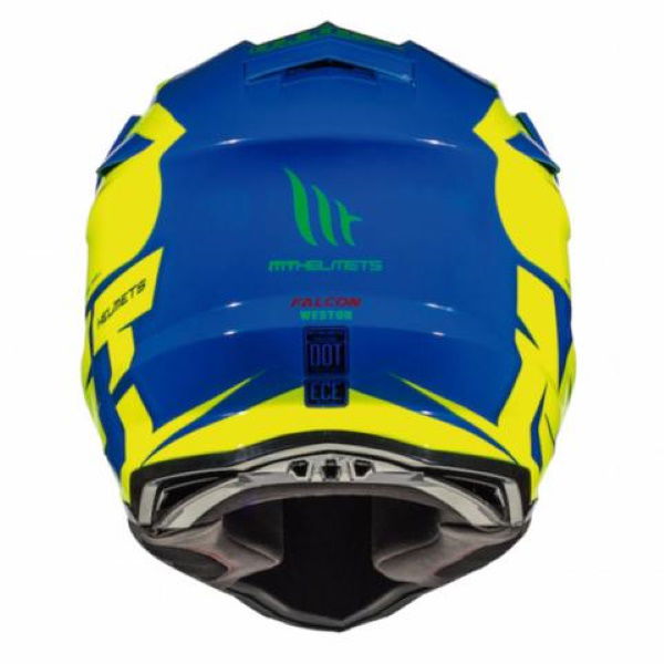 MT Falcon Weston Helmet Blue Fluo Yellow Red XL (61-62 cm)