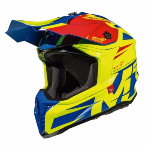 MT Falcon Weston Helmet Blue Fluo Yellow Red XL (61-62 cm)