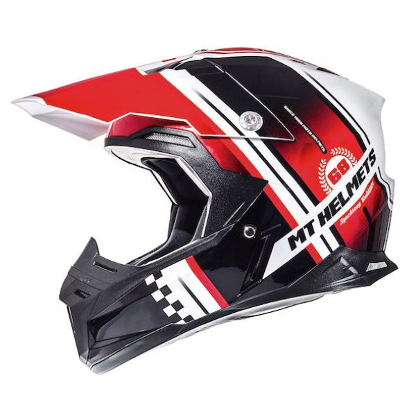 MT Synchrony Endurance Helmet White Black Red XL (61-62 cm)