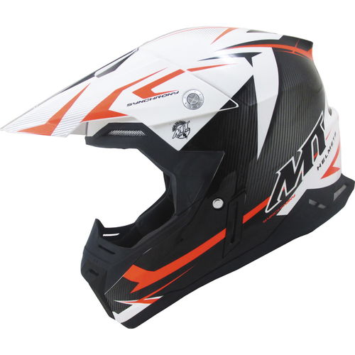 MT Synchrony Steel Helmet Black White Orange XL (61-62 cm)