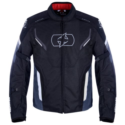 Oxford Products Melbourne 3 MS Short Jacket Black White Mens - 2XL