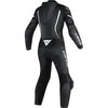 Dainese Assen Lady Womens Black Black White Leather Motorcycle 1-Piece Suits Rear                                                                                                                                                                              