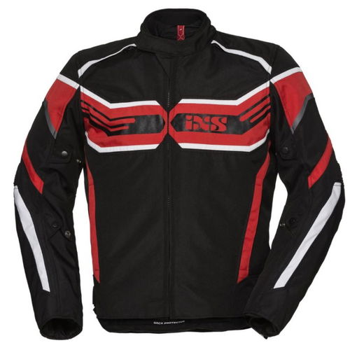 IXS RS-400-ST Sport Jacket Black Red White Mens - S