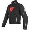 Dainese Laguna Seca 3 D-Dry Black Lava Red White Waterproof Textile Motorcycle Jacket Front                                                                                                                                                                    