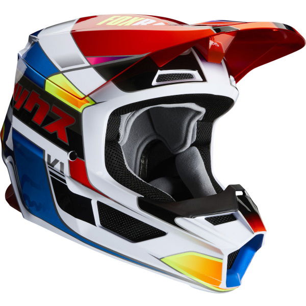Fox V1 Yorr Helmet Blue Red M (57-58 cm)