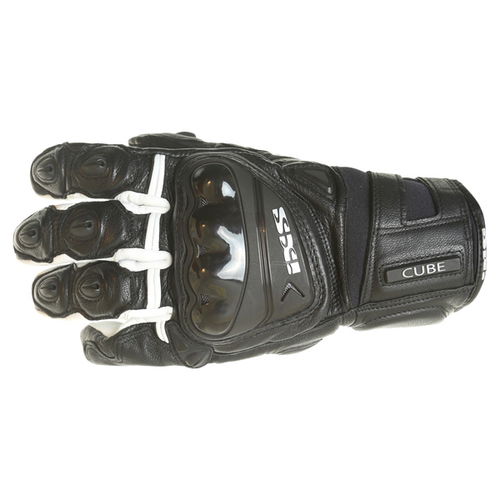 IXS Cube Gloves Black White Mens - XS