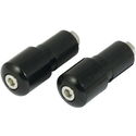 Black Slim Bar Ends - 18mm