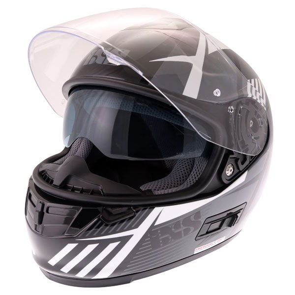 IXS HX444 Angle Helmet Black White Silver XS (53-54 cm)
