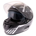 HX444 Angle Helmet Black White Silver