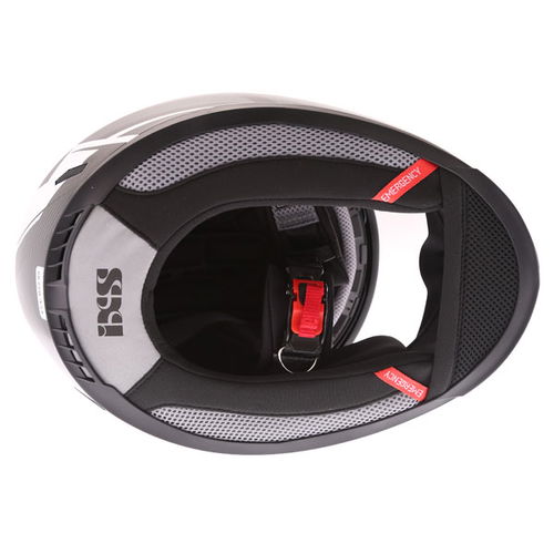 IXS HX444 Angle Helmet Black White Silver XS (53-54 cm)