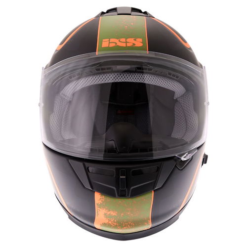 IXS HX444 Classic Helmet Matt Black Orange XS (53-54 cm)