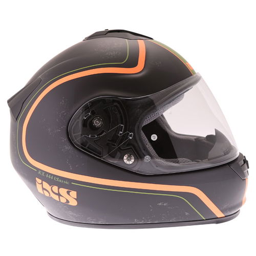 IXS HX444 Classic Helmet Matt Black Orange XS (53-54 cm)