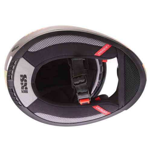 IXS HX444 Classic Helmet Matt Black Orange XS (53-54 cm)