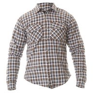 Kickback Checker Shirt - Khaki/White