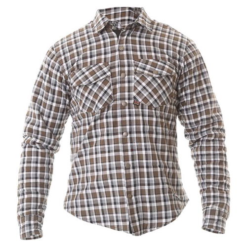 Oxford Products Kickback Checker Shirt Khaki White Mens - S