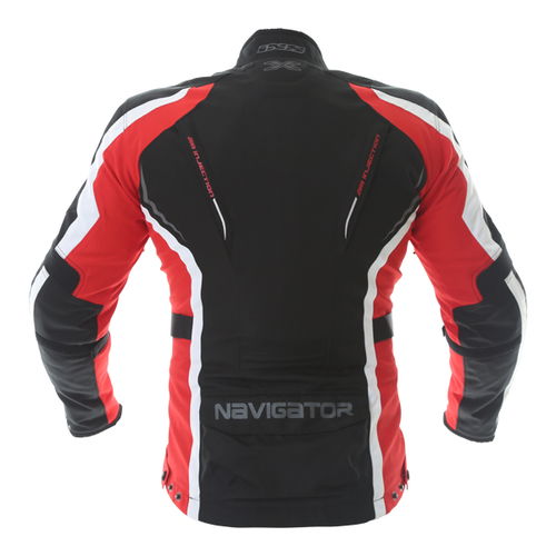 IXS Navigator Jacket Black Red White Mens - S