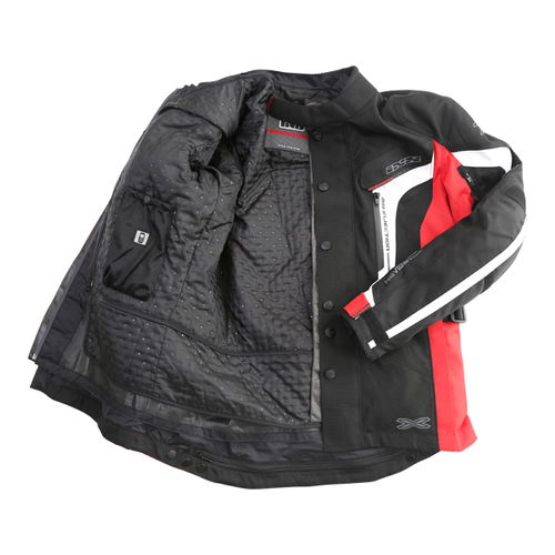 IXS Navigator Jacket Black Red White Mens - S