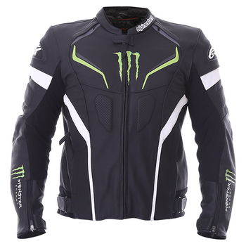 Alpinestars Shadow Monster Jacket Black White Green Mens - 40