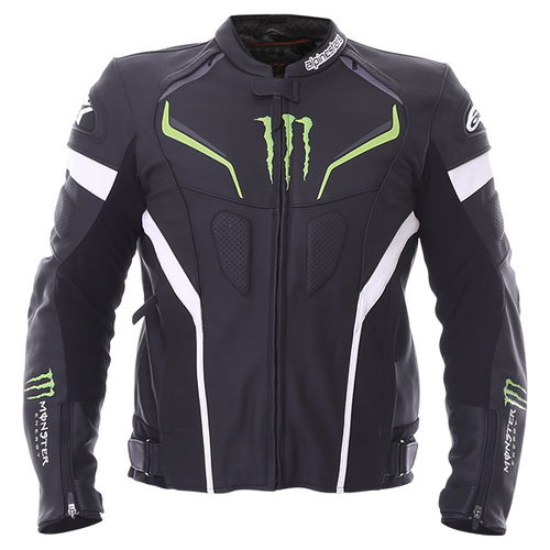 Alpinestars Shadow Monster Jacket Black White Green Mens - 40