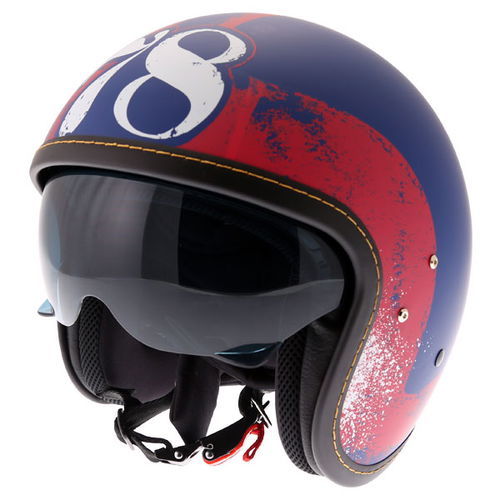 IXS HX78 Easy Helmet Matt Blue Red XS (53-54 cm)
