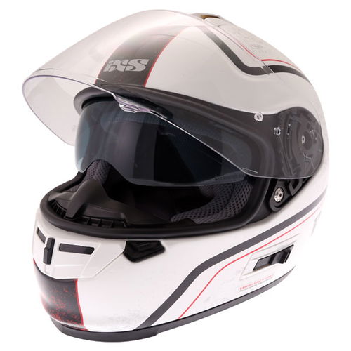 IXS HX444 Classic Helmet White Black Red XS (53-54 cm)