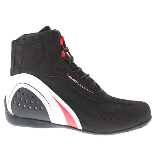 Dainese Motorshoe D-WP Shoes Black White Red Mens - 6.5 - EU 40