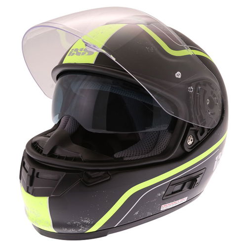 IXS HX444 Classic Helmet Matt Black Yellow XS (53-54 cm)