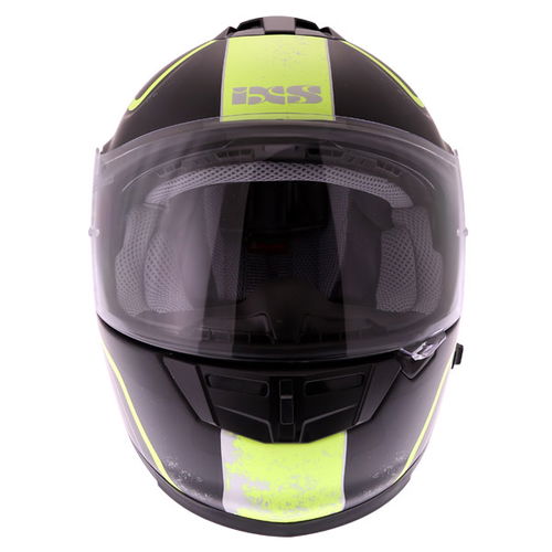 IXS HX444 Classic Helmet Matt Black Yellow XS (53-54 cm)