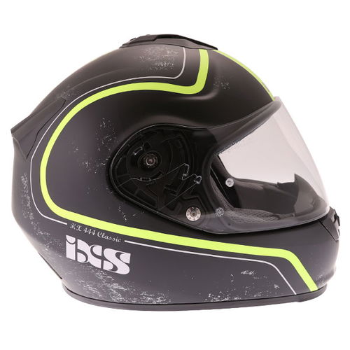 IXS HX444 Classic Helmet Matt Black Yellow XS (53-54 cm)