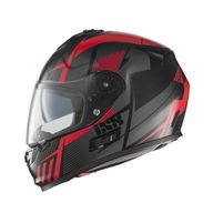 HX444 Angle Helmet Black Red Silver