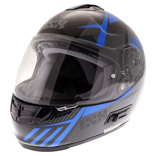 IXS HX444 Angle Helmet Black Blue Silver XS (53-54 cm)
