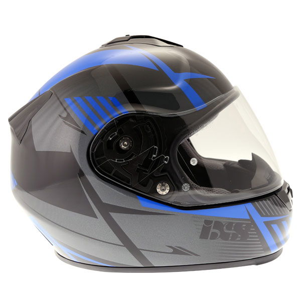 IXS HX444 Angle Helmet Black Blue Silver XS (53-54 cm)