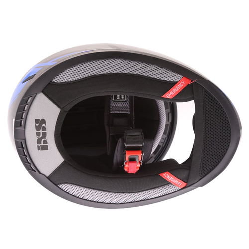 IXS HX444 Angle Helmet Black Blue Silver XS (53-54 cm)