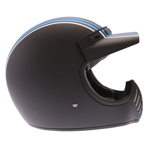 Bell Moto-3 Stripes Helmet Silver Black Blue XS (53-54 cm)