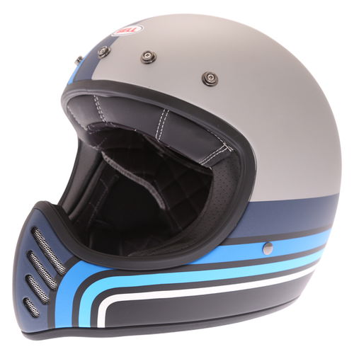 Bell Moto-3 Stripes Helmet Silver Black Blue XS (53-54 cm)