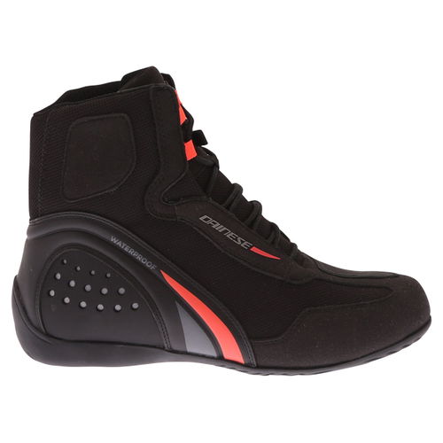Dainese Motorshoe D1 DWP Boots Black Fluo Red Anthracite Mens - 6 - EU 39