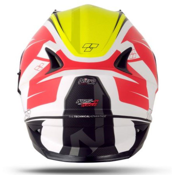 Nitro Pursuit DVS Helmet White Safety Yellow Red M (58 cm)