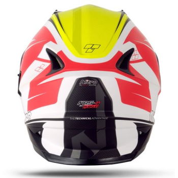 Nitro Pursuit DVS Helmet White Safety Yellow Red M (58 cm)