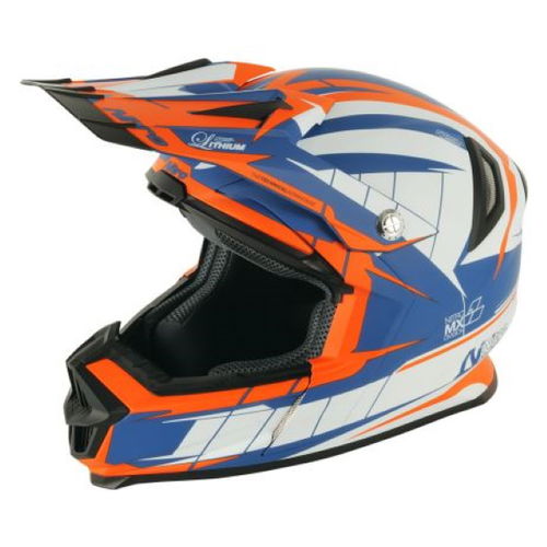 Nitro NRS-MX Lithium Helmet Satin White Blue Orange