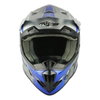 Nitro MX700 Recoil Helmet Silver Black Gun Blue XS (54 cm)