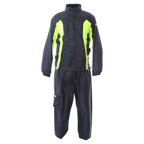 IXS Cannes 2Pc Oversuit Black Yellow Mens - XS