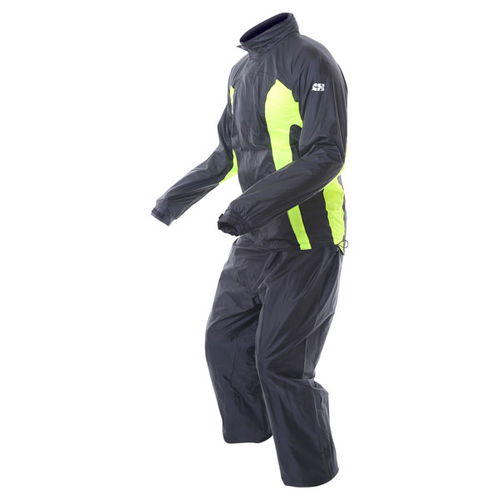 IXS Cannes 2Pc Oversuit Black Yellow Mens - XS