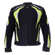 R-18 CE Mens Textile Jacket Black Fluo Yellow