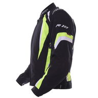 R-18 CE Mens Textile Jacket Black Fluo Yellow