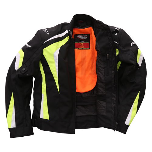 RST R-18 CE Mens Textile Jacket Black Flo Yellow Mens - S - 40