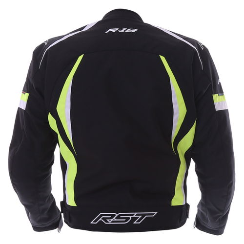 RST R-18 CE Mens Textile Jacket Black Flo Yellow Mens - S - 40