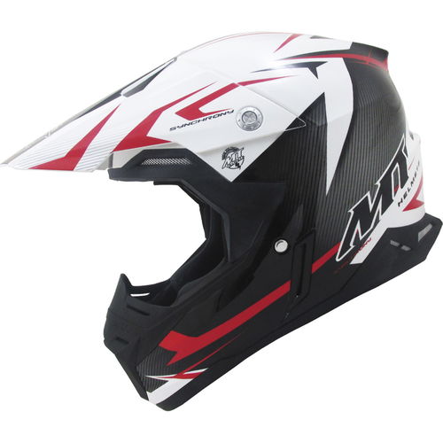 MT Synchrony Steel Helmet Black White Red XL (61-62 cm)